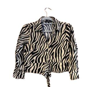 Rachel Zoe Zebra Print Blouse Size Large NOWT (A40)